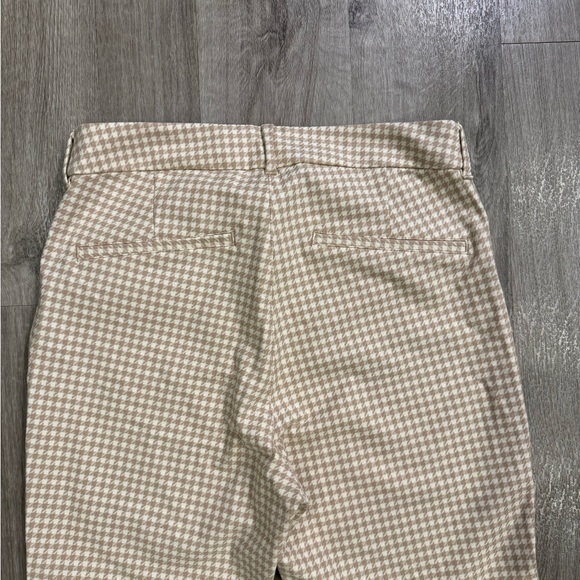 Old Navy Pants Women Size 12 Beige Houndstooth Pixie High Rise Skinny Trousers - Picture 4 of 12